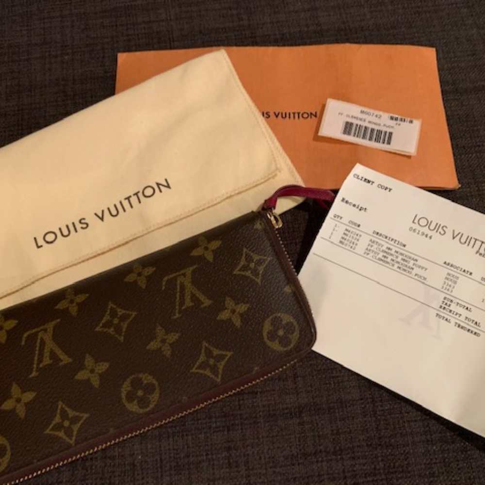 Louis Vuitton Authentic Clemence Wallet –Monogram